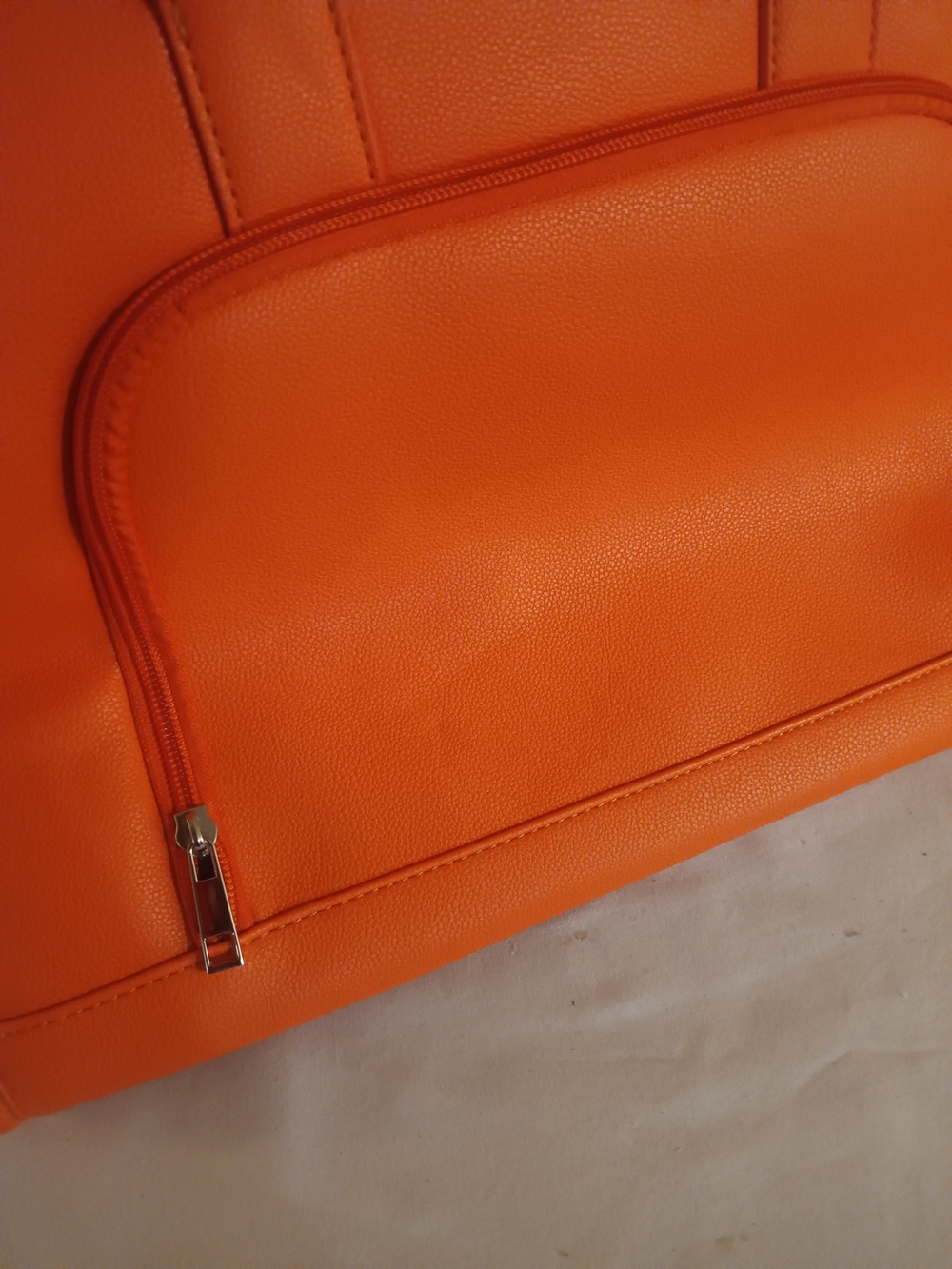 Orange Clear-Front Tote Bag - Women's Shoulder Bag - Picture 5 of 9